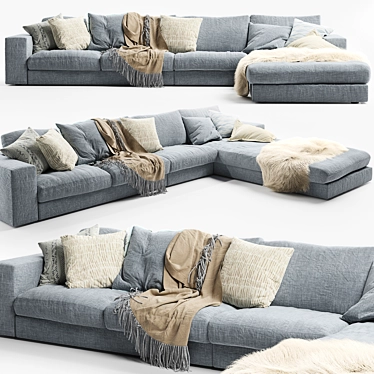 Vittoria Charlie: Stylish and Spacious Sofa 3D model image 1 