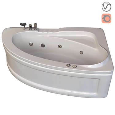 Elegant Ariana Bathtub 3D model image 1 