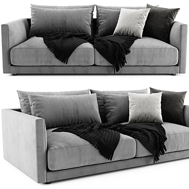 Poliform Bristol: Modern Comfort Sofa 3D model image 1 