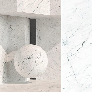 Luxurious Carrara Marble Tile 3D model image 1 