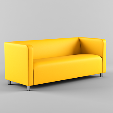 Banana-Colored 3-Seater Sofa 3D model image 1 