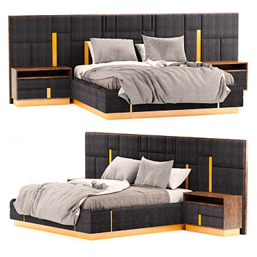Dreamscape Luxury Bed 3D model image 1 