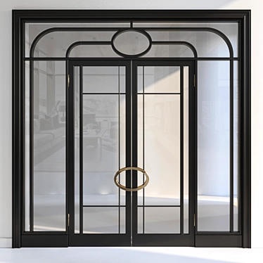 Dual Material Doors: 2 Variants 3D model image 1 