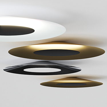 Sleek Conical Ceiling Light 3D model image 1 