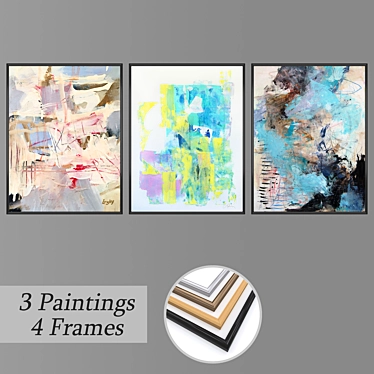 Versatile Set of Wall Paintings 3D model image 1 