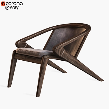Modern Lounge Chair: Alexandre Caldas 3D model image 1 