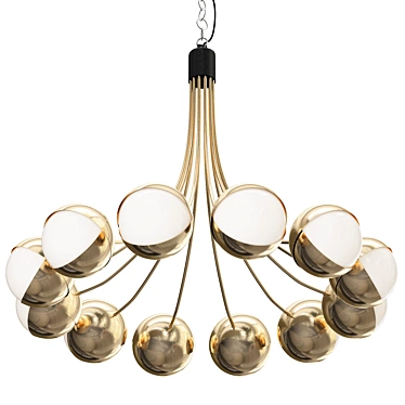 Opulent Opal: Benedict Chandelier 3D model image 1 