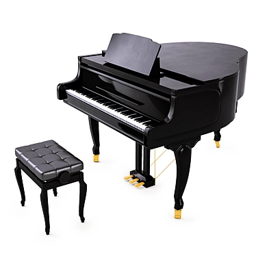 Elegant Grand Piano: Superior Quality 3D model image 1 