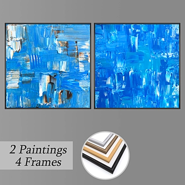 Elegant Wall Art Set with Multiple Frame Options 3D model image 1 