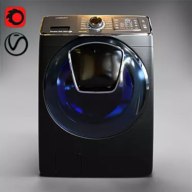 Samsung Turbo+ Washer: Powerful & Efficient 3D model image 1 