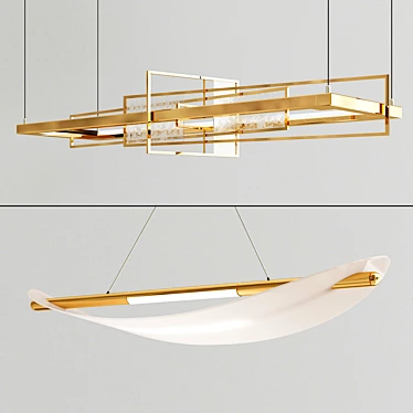 Sculpted Elegance: Taper & Forge Pendant Lamps 3D model image 1 