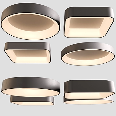 Sleek LED Ceiling Lights: Modern & Stylish 3D model image 1 