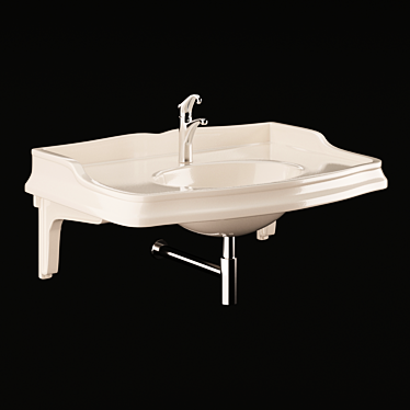 Janson Wall-Mount Porcelain Sink 3D model image 1 