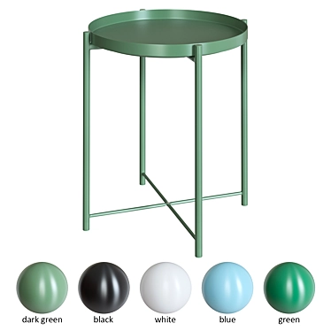 Gladom Steel Serving Table 3D model image 1 