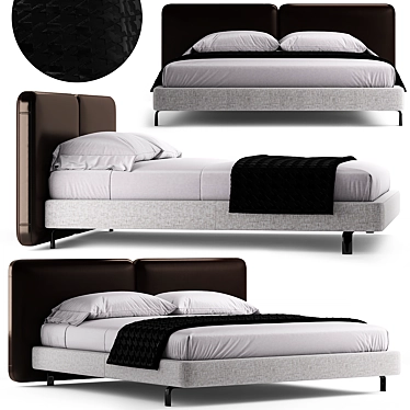 Elegant Tatlin Bed by Minotti 3D model image 1 