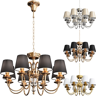 MW-LIGHT Sofia Chandelier - Elegant Lighting Fixture with 8 Lamps 3D model image 1 