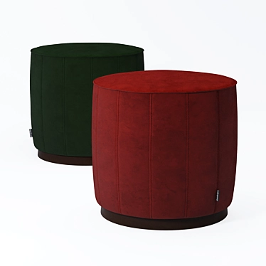 Elegant Low Pouf by Domkapa 3D model image 1 