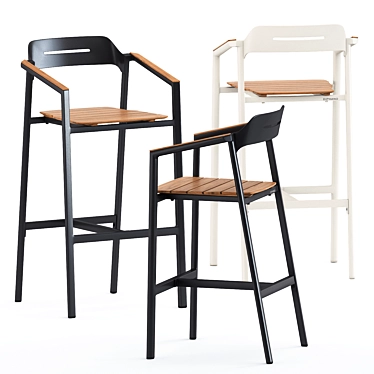 Sleek and Stylish Icon Barstool 3D model image 1 