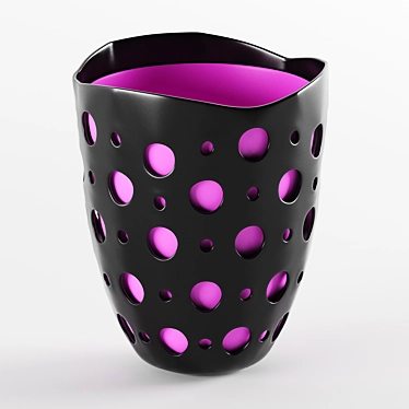 Colorful Mesh Trash Bin 3D model image 1 