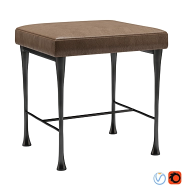 Sophisticated Christian Liaigre Sud Stool 3D model image 1 