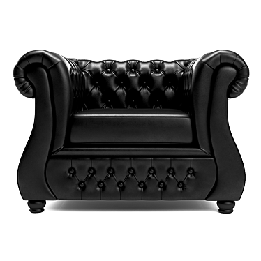 Luxurious Chester Leather Armchair 3D model image 1 