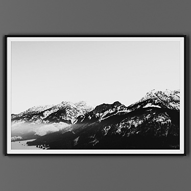 Black Frame Art Print 3D model image 1 