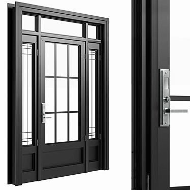 Elegant Vintage Door: Timeless Design 3D model image 1 