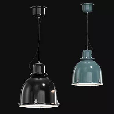 Svartnora Pendant Lamp: Black Elegance 3D model image 1 