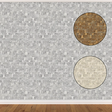 Seamless Wallpaper Set: 3 Textures 3D model image 1 