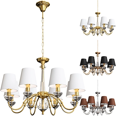 MW-LIGHT Sofia Chandelier: Elegant 8-Lamp Lighting Fixture 3D model image 1 