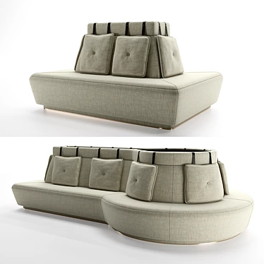 Cozy Dinner Sofa Seating 3D model image 1 