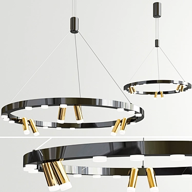 Elegant Odeon Beveren Chandelier 3D model image 1 