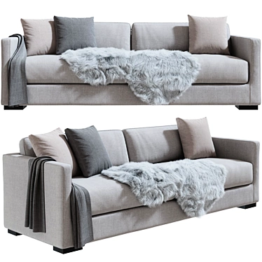 Modern Belmon Sofa: 240cm Meridiani 3D model image 1 