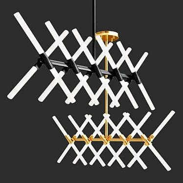 Sleek Nordic Pendant Light 3D model image 1 