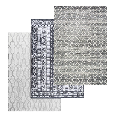 Luxury Carpet Set: High-Quality Textures - 3 Variations 3D model image 1 