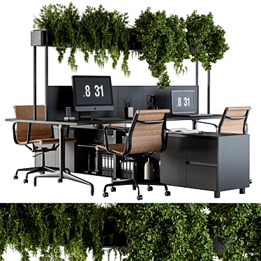 Title: Elegant Office Furniture Set 3D model image 1 