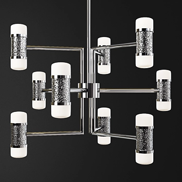 Elegant Shagreen Chandelier 3D model image 1 