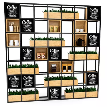 Caffeinate Your Space: Coffee Shop Decor 3D model image 1 