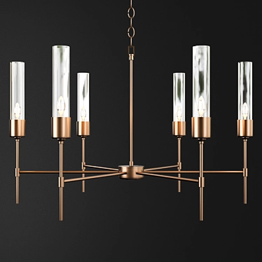 Glowing Elegance: Vela Chandelier 3D model image 1 