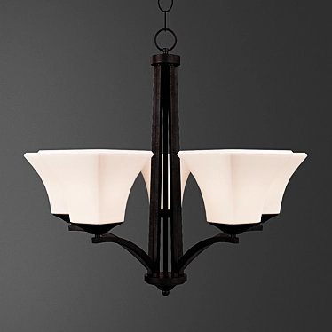 Elegant Aurora Chandelier 3D model image 1 