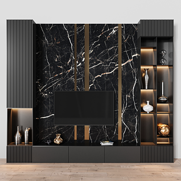 Sleek TV Stand for Modern Interiors 3D model image 1 