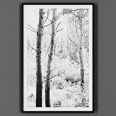 Black Framed Art Print 3D model image 1 