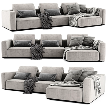 Poliform Westside Chaise: Sleek and Stylish Lounger Sofa 3D model image 1 