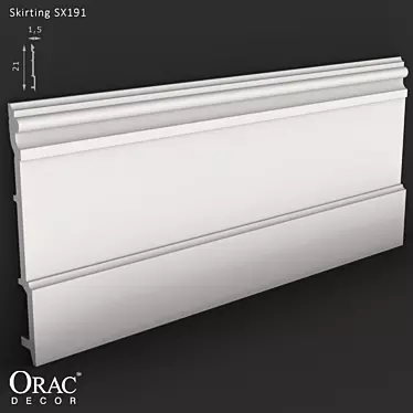 Classic Elegance: OM Skirting SX191 3D model image 1 