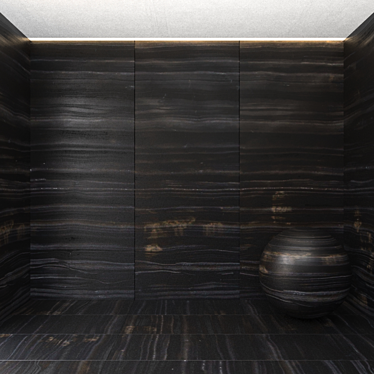 Elegant Black Serpeggiante Marble 3D model image 1 