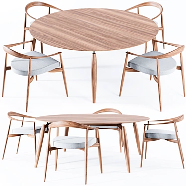 Modern Round Table - Natevo 180cm 3D model image 1 