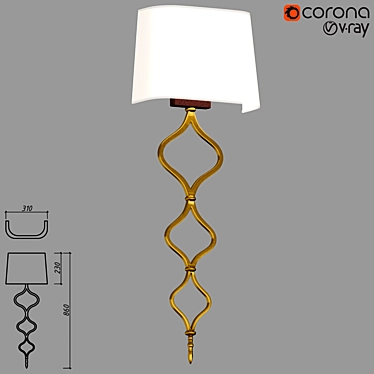 Title: Modern Style Wall Sconce - Gramercy Efrain 3D model image 1 