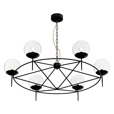 Modern Pyramid Glass Globes Chandelier