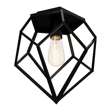 Modern Geometric Diamond Ceiling Light 3D model image 1 