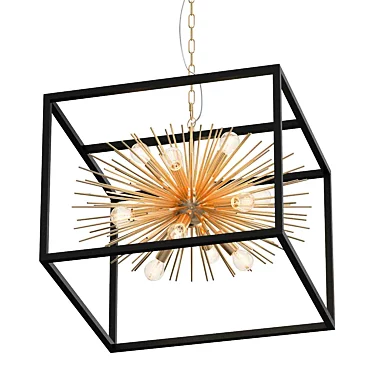 Radiant Starburst Chandelier 3D model image 1 